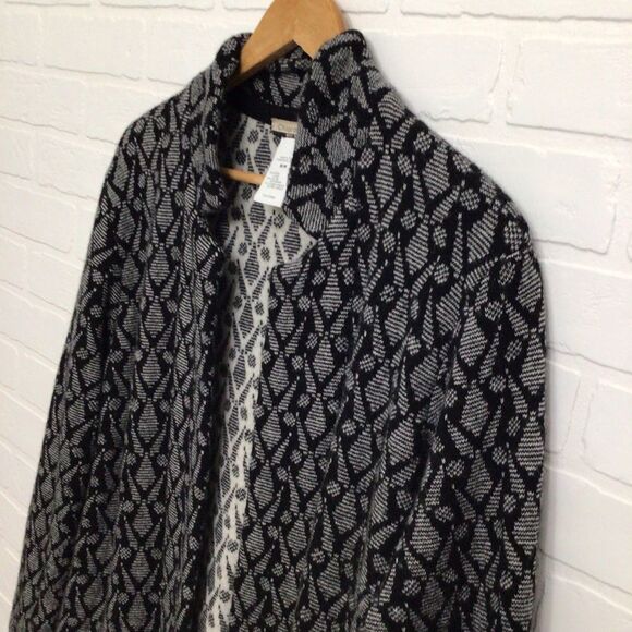 CHIARAMENTE coatigan knit wool blend long duster sweater cardigan medium grey - Picture 6 of 13